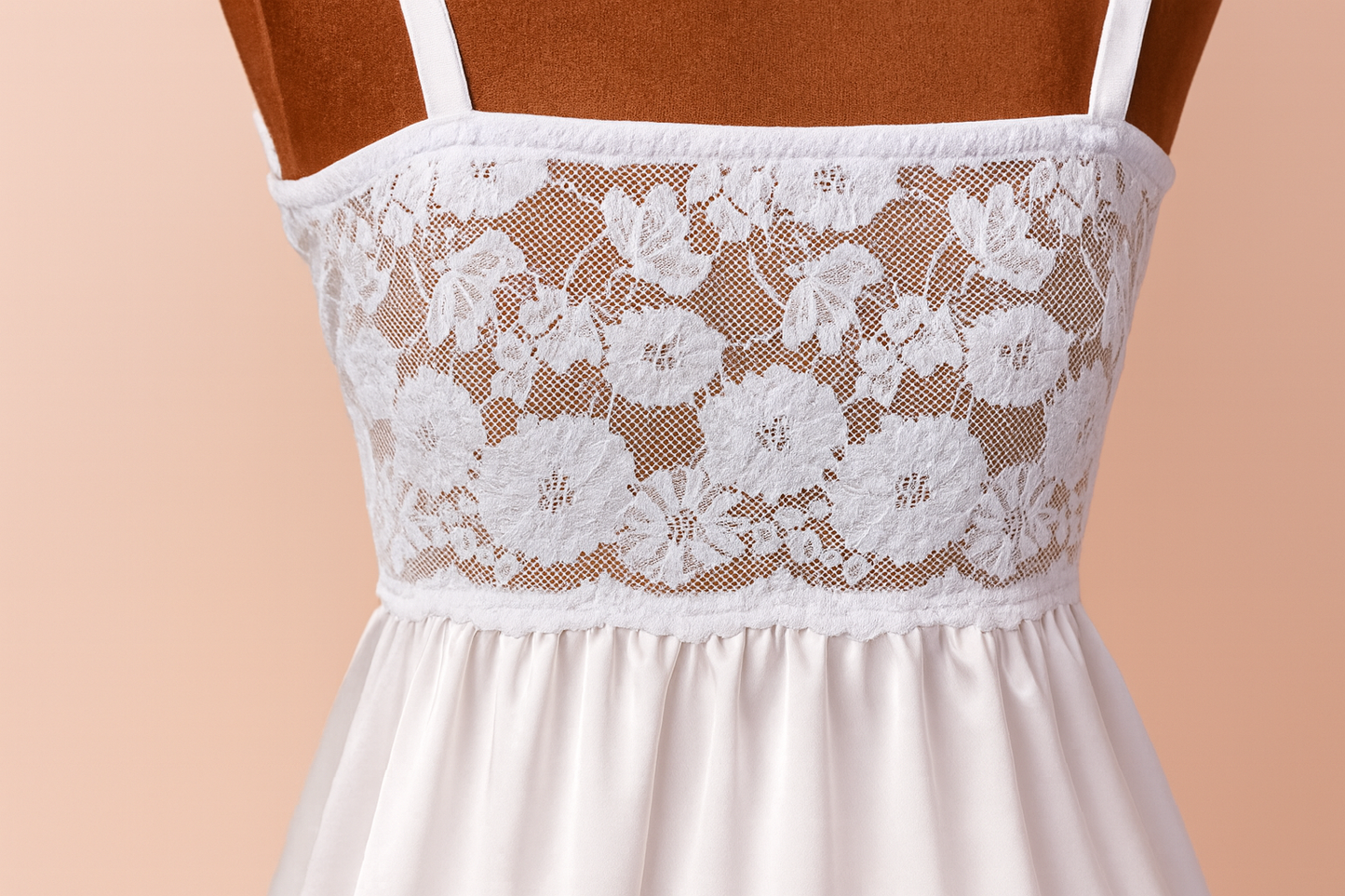 BABYDOLL- White with Adjustable Cups