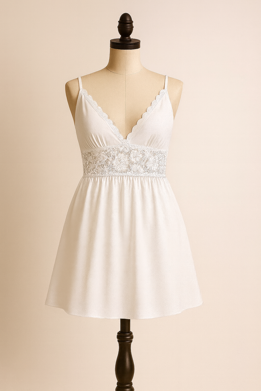 PRESALE- Babydoll White with Adjustable Cups
