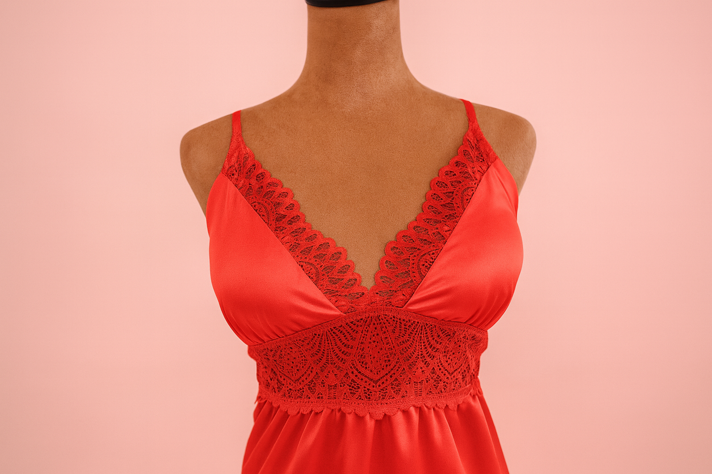 BABYDOLL- Red with Adjustable Cups