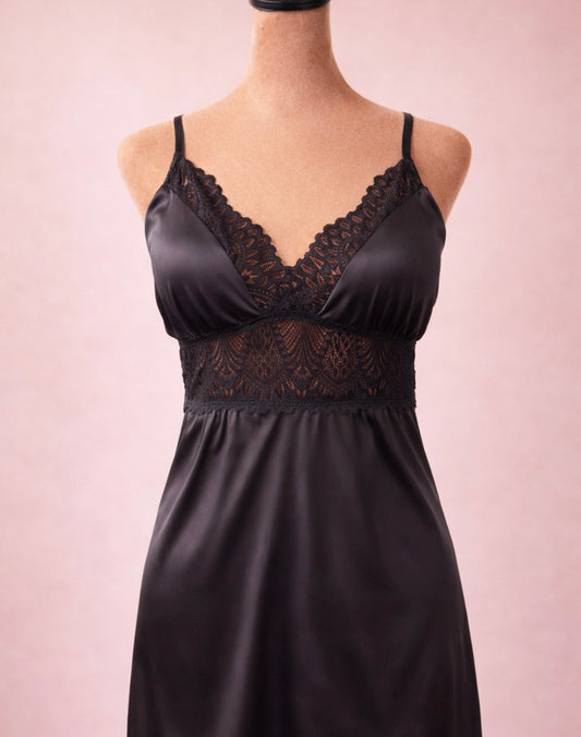 BABYDOLL-Black with Adjustable Cups