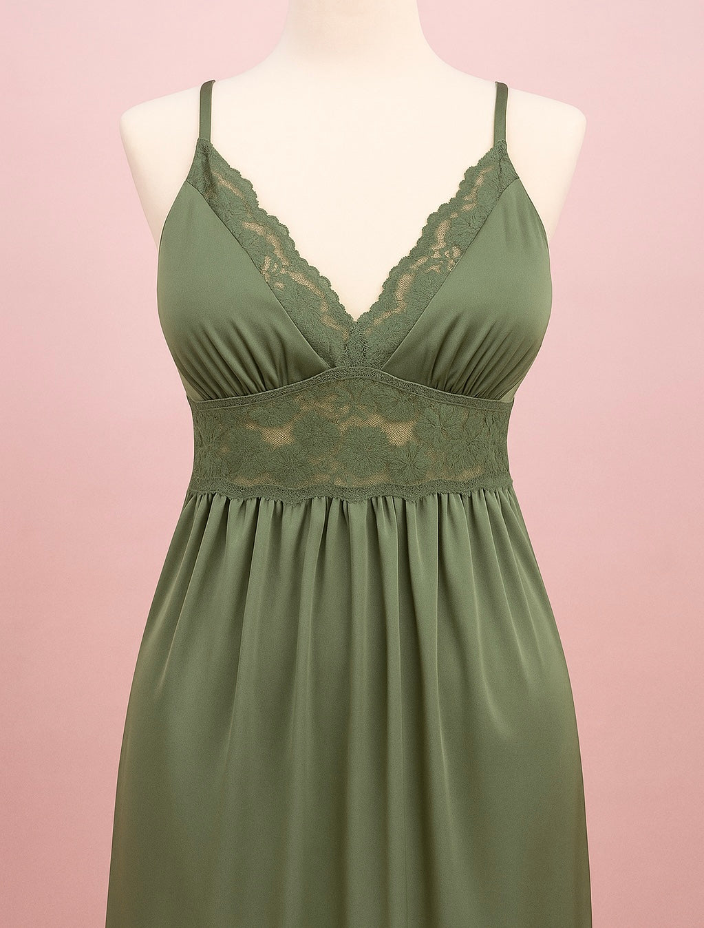 BABYDOLL-Green with Adjustable Cups