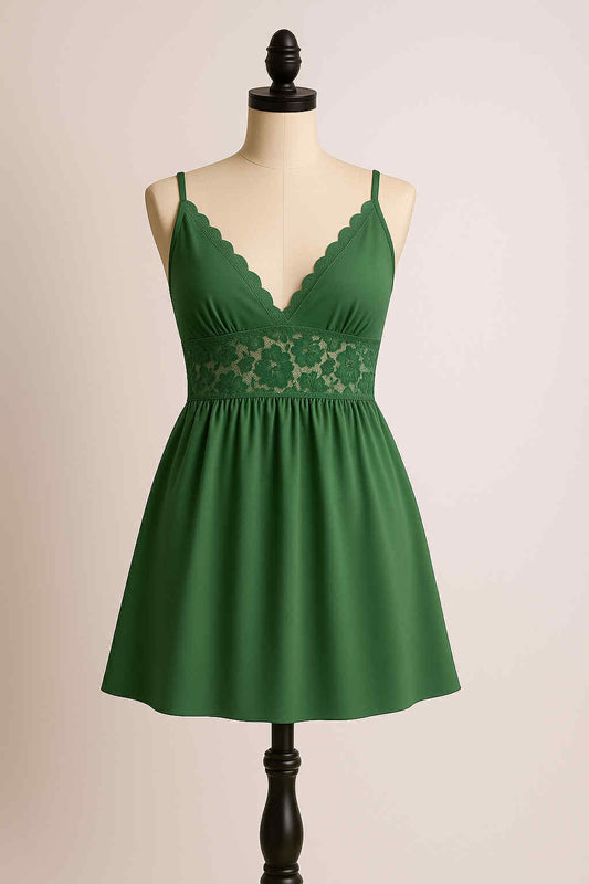PRESALE- Babydoll Green with Adjustable Cups