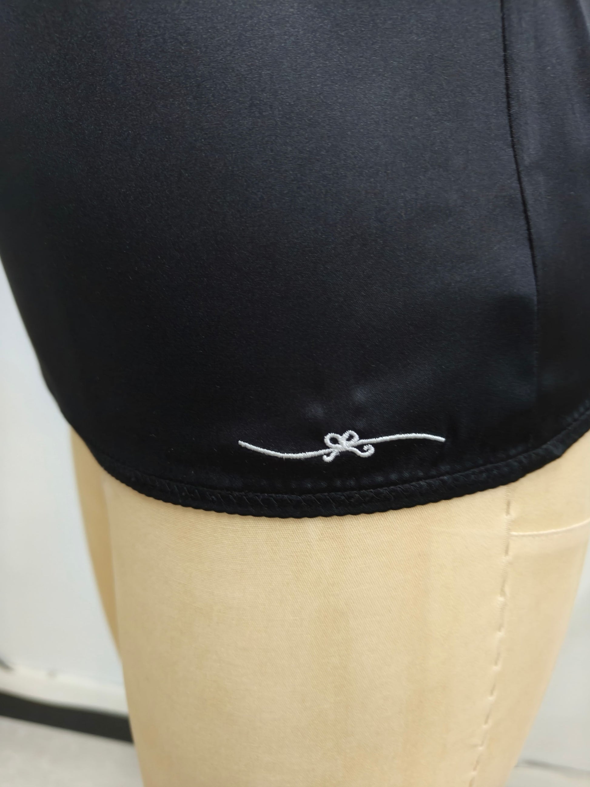 logo on black cami